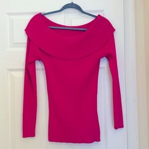 Michael Kors Size Medium Pink Sweater off shoulder NWOT